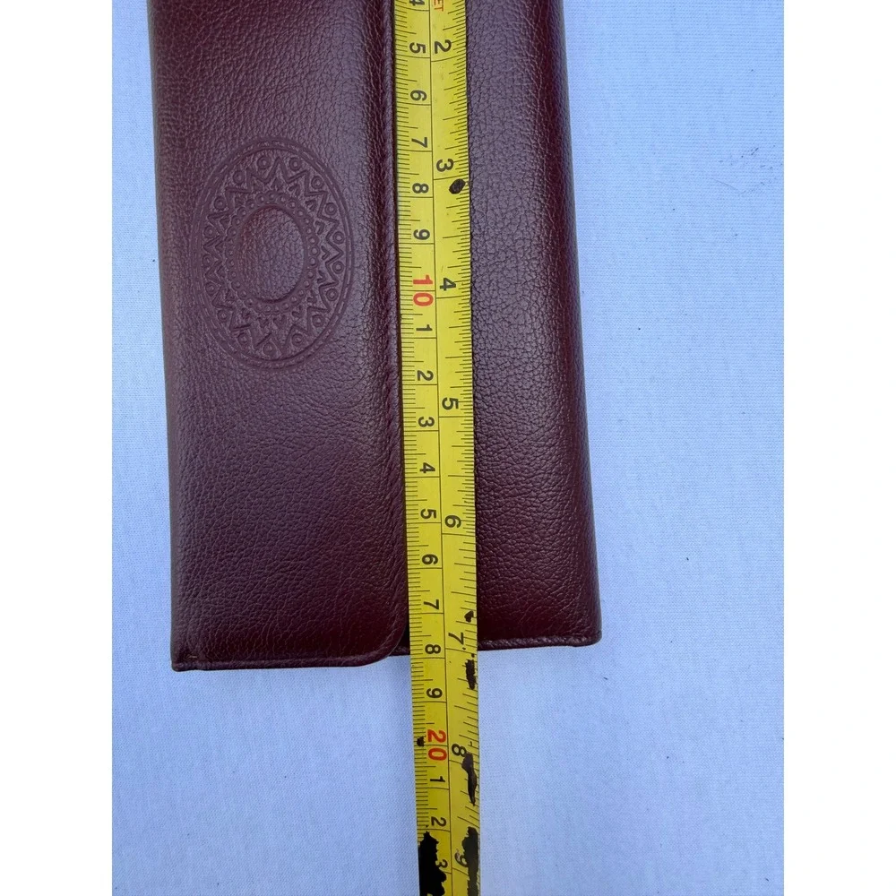 Buxton Burgundy Genuine Leather Clutch Wallet Kiss Lock Coin Pouch Vintage Style